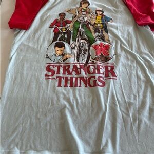 Stranger Things Kids Raglan Shirt - Red and White